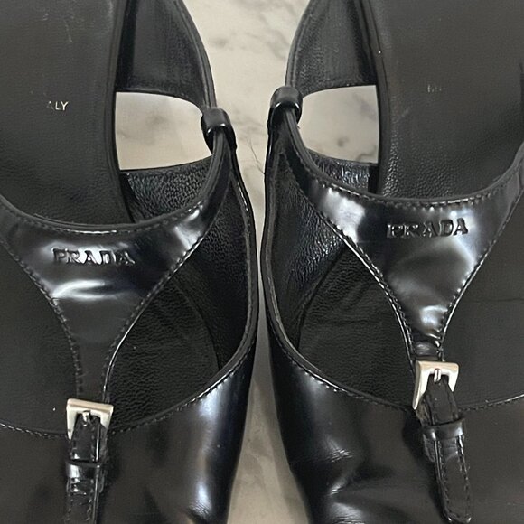 Prada Leather kitten heel mules - Size 7.5 - Picture 2 of 9